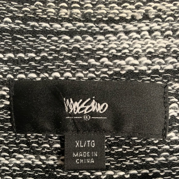 Mossimo Fitted Zip Up Jacket Black & White - Picture 3 of 4